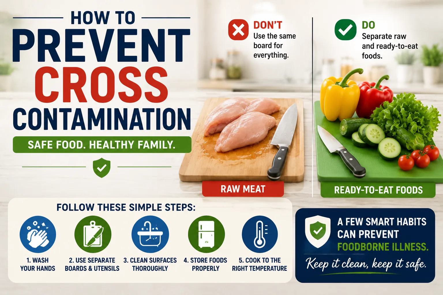 How to Prevent Cross Contamination in the Kitchen