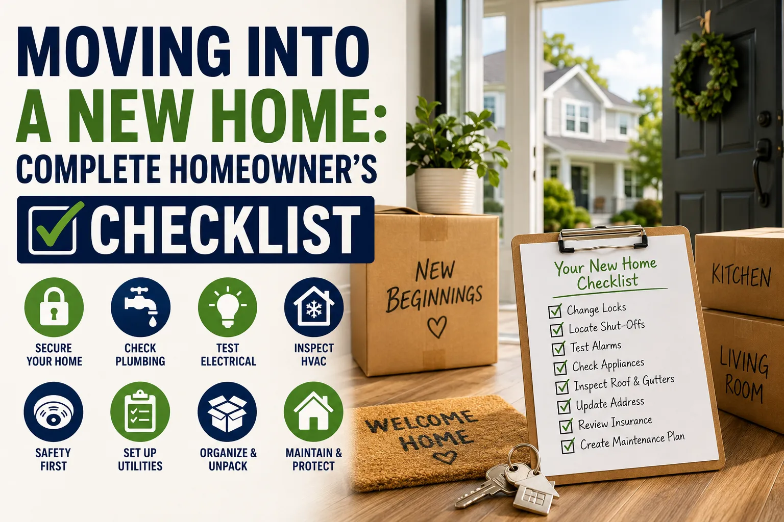 Moving Into a New Home: Complete Homeowner's Checklist