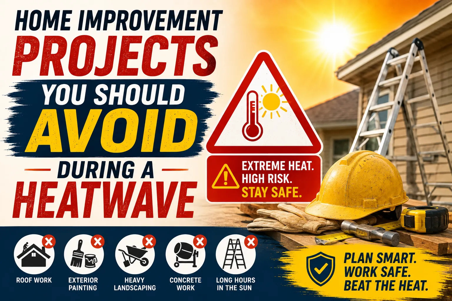 Home Improvement Projects You Should Avoid During a Heatwave
