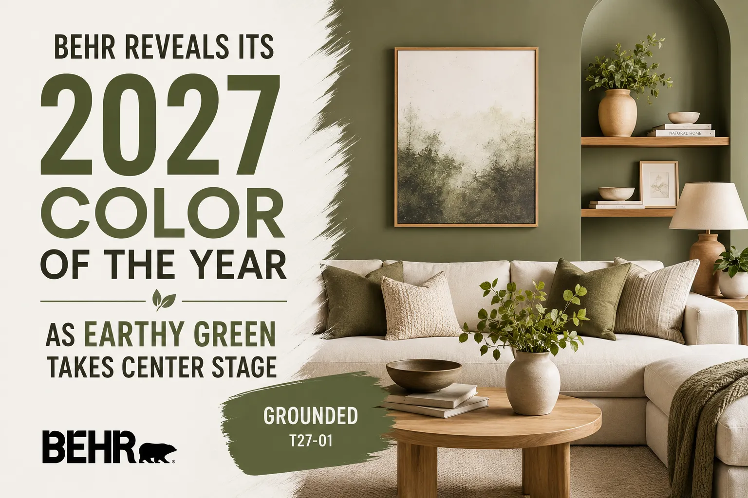 Behr Reveals Its 2027 Color of the Year as Earthy Green Takes Center Stage