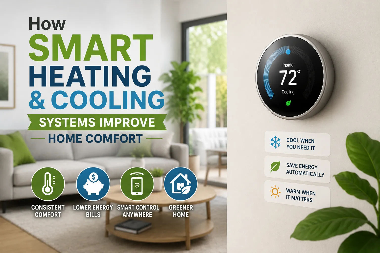 How Smart Heating and Cooling Systems Improve Home Comfort