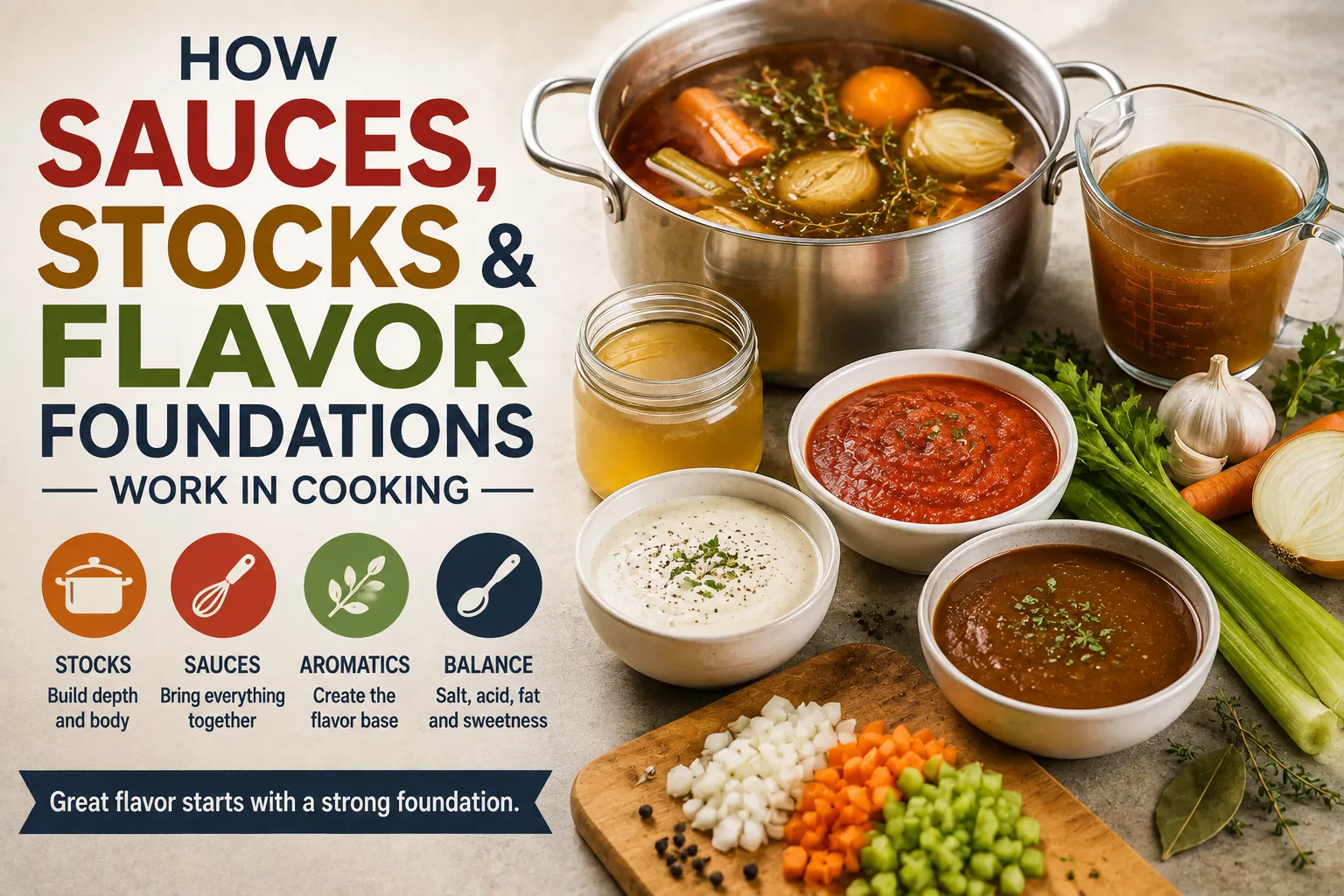 How Sauces, Stocks and Flavor Foundations Work in Cooking