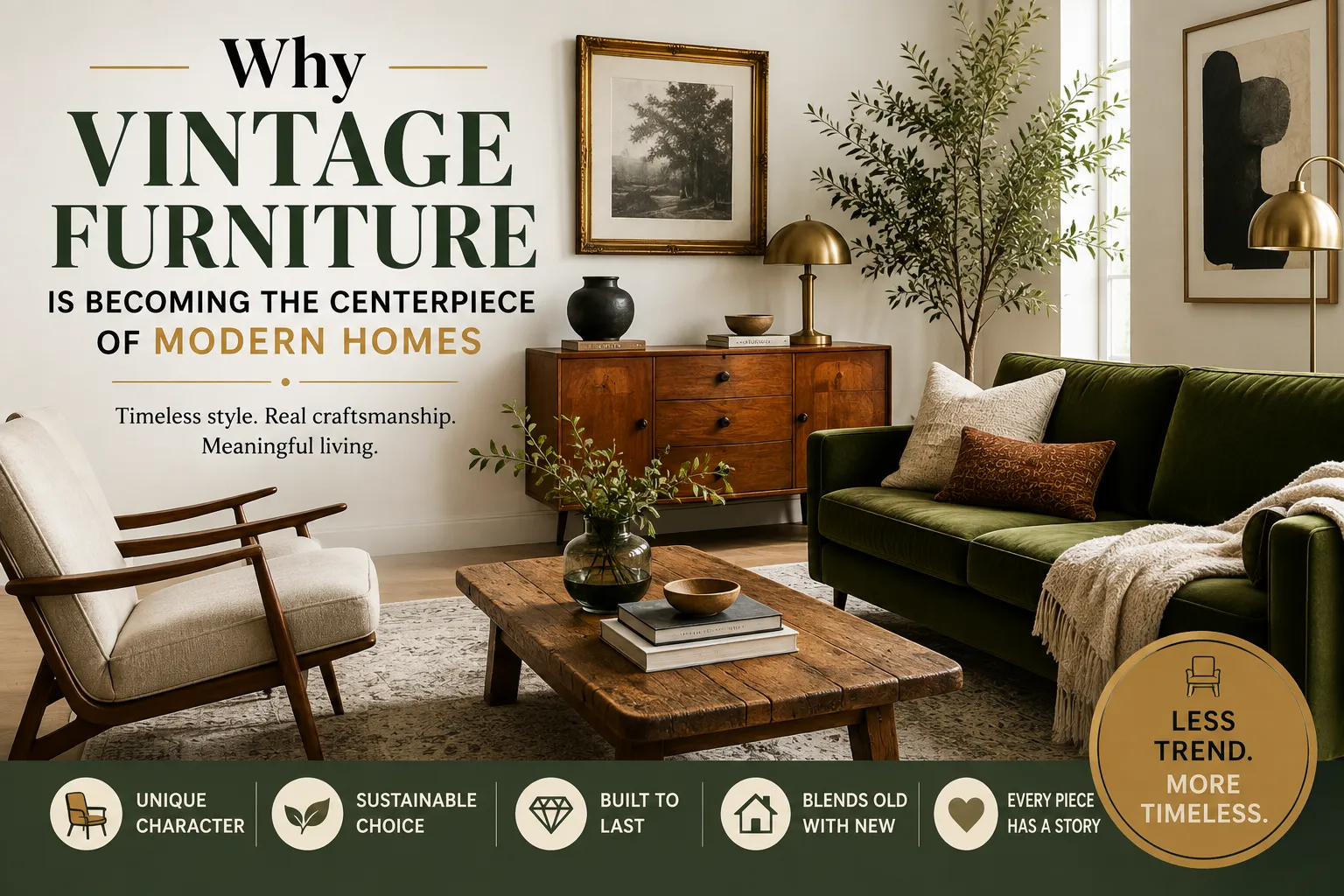Why Vintage Furniture Is Becoming the Centerpiece of Modern Homes
